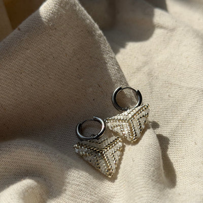 Náušnice TRIANGLE Crystal Silver