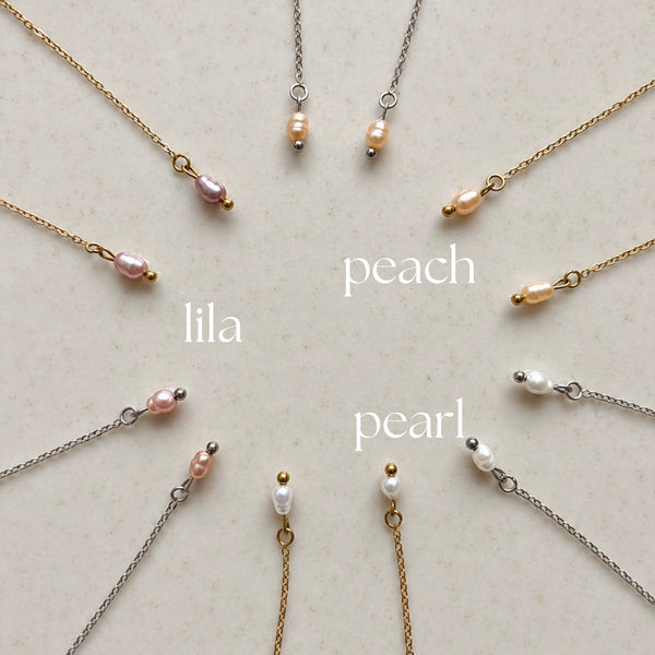 Náušnice Pearl Chain mini