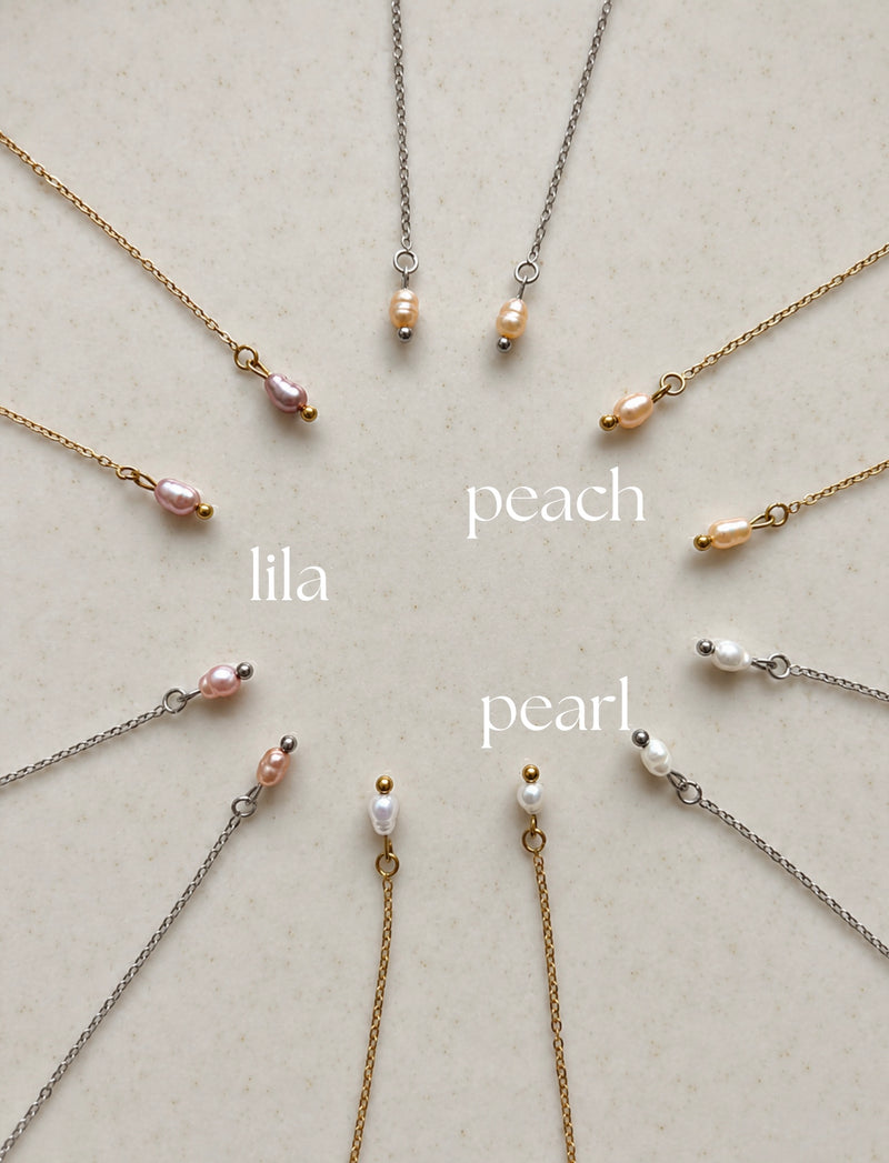 Náušnice Pearl Chain mini