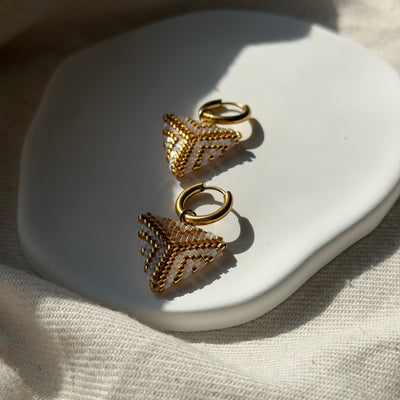Náušnice TRIANGLE Crystal Gold
