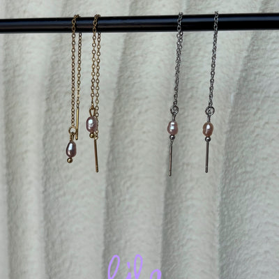 Náušnice Pearl Chain mini