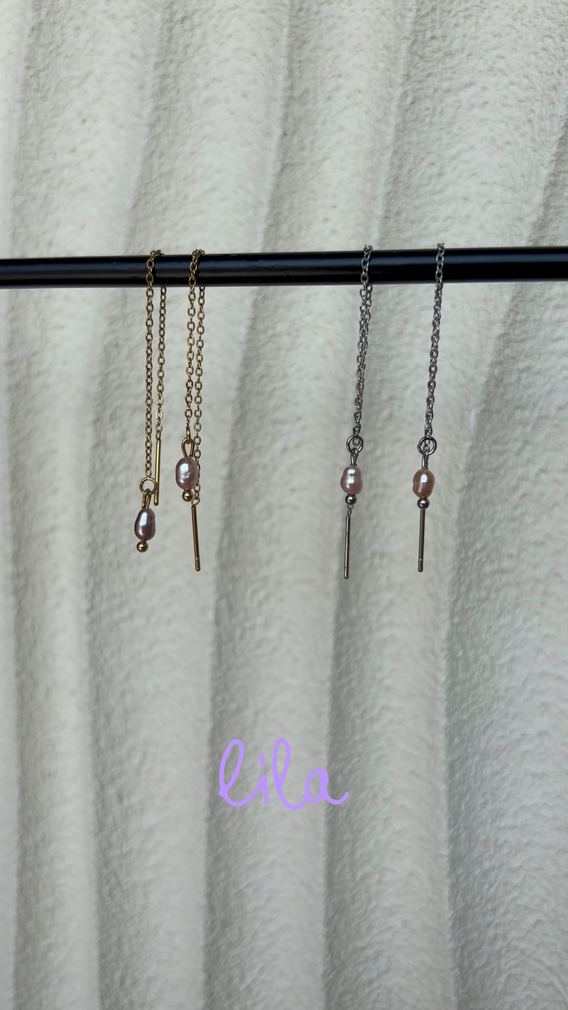 Náušnice Pearl Chain mini
