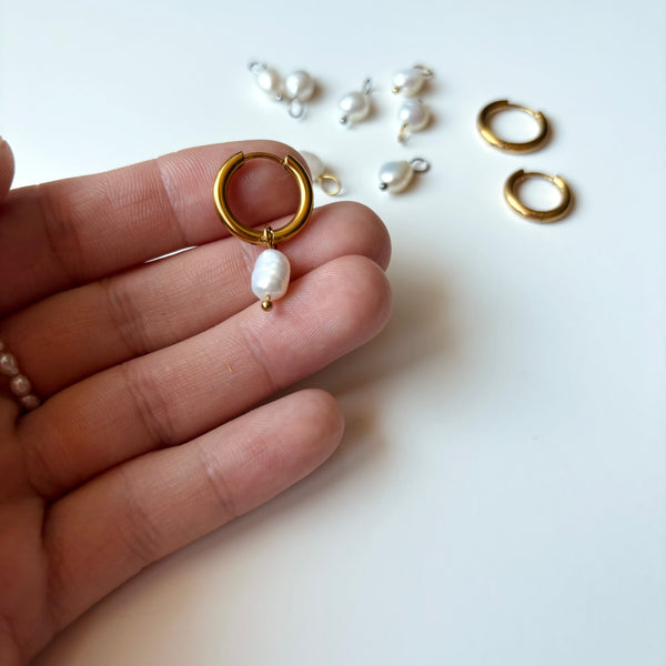 Náušnice Pearl Hoops Menor