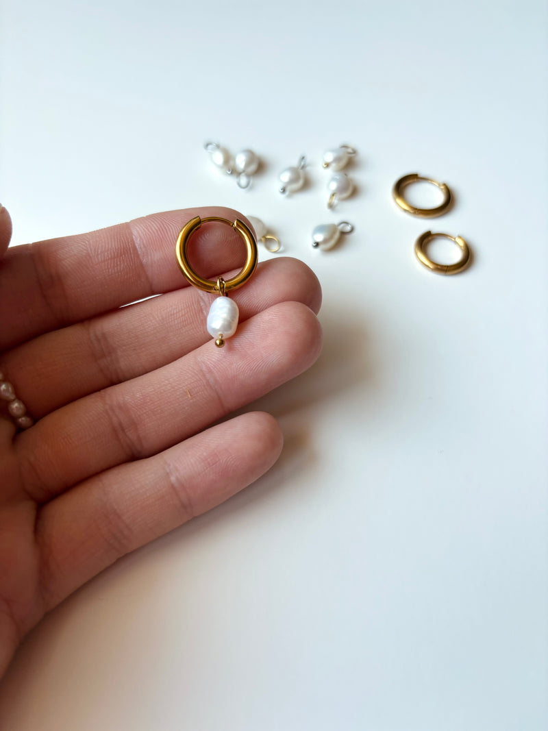 Náušnice Pearl Hoops Menor