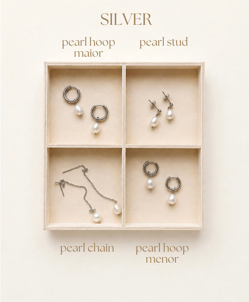 Náušnice Pearl Hoop Maior