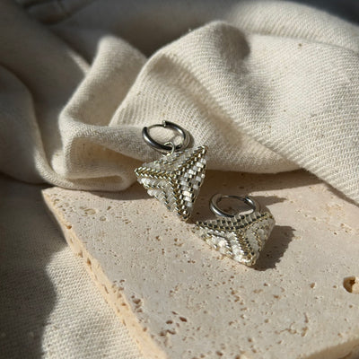 Náušnice TRIANGLE Crystal Silver