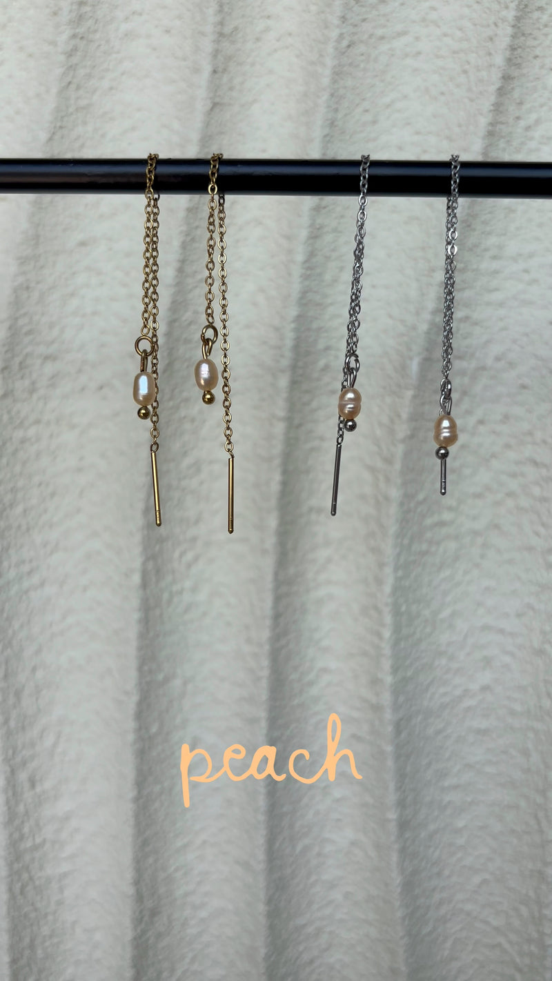 Náušnice Pearl Chain mini