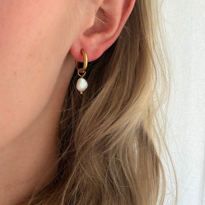 Náušnice Pearl Hoop Maior