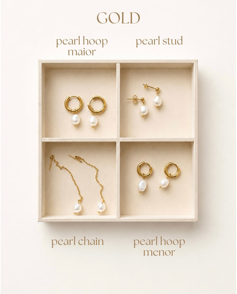Náušnice Pearl Hoop Maior
